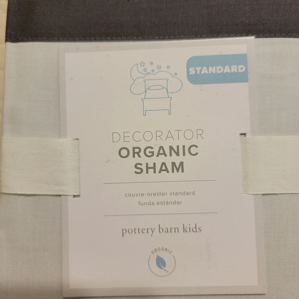 POTTERY BARN KIDS Organic Ruched Diamond Duvet Cover And Sham NEW
